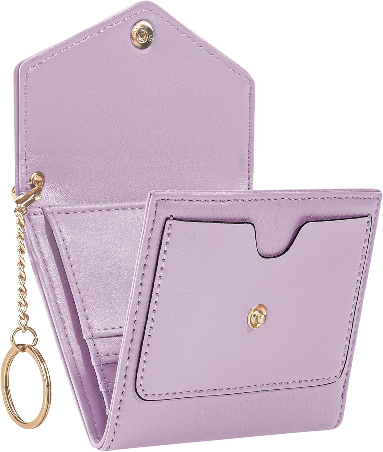 Gostwo Womens Wallet RFID Blocking Small Wallets Woman Credit Card Holder Trifold Ladies Wallets with Coins Zipper Pocket Purple