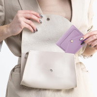 Gostwo Womens Wallet RFID Blocking Small Wallets Woman Credit Card Holder Trifold Ladies Wallets with Coins Zipper Pocket Purple