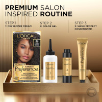 L'Oreal Paris Superior Preference Luminous Fade-Defying Permanent Hair Color, Hair Dye For Up to 9 Weeks of Radiance, Medium Ash Brown 5A, 1 Hair Dye Kit (Pack of 2) 5A Medium Ash Brown 1 Count (Pack of 2)