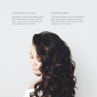 Kristin Ess Hair Iconic Professional Style Blow Dryer with Smoothing Nozzle + Diffuser - 1875W Dual Voltage Hair Dryer - Ionic Settings for Smoothing + Frizz Control - 2 Speeds + 3 Heat Settings
