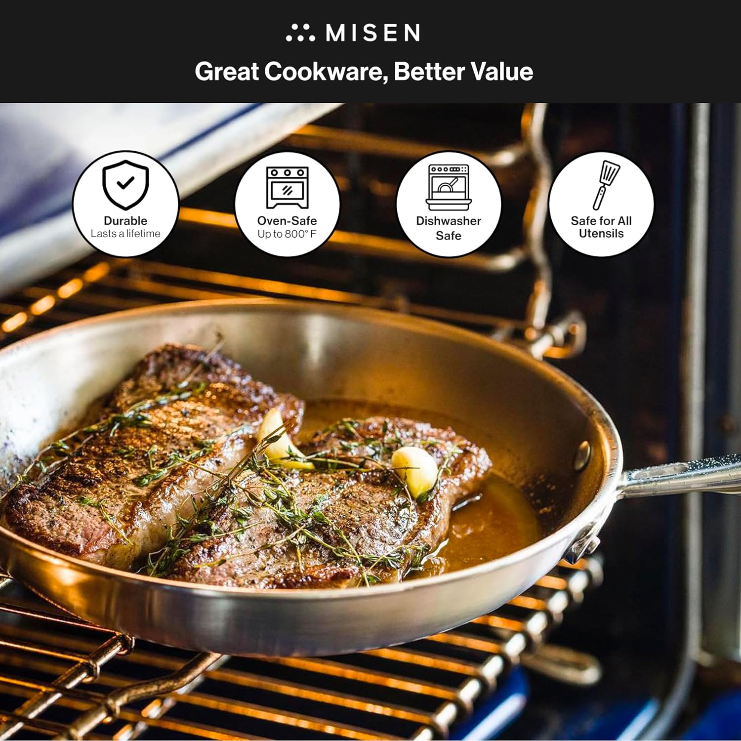 Misen 5-Ply Stainless Steel 10