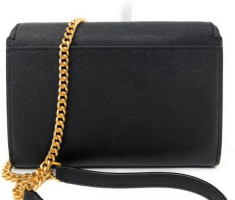 Tory Burch Emerson Flap Tory Gold Hardware Women's Shoulder Bag Black