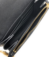 Tory Burch Emerson Flap Tory Gold Hardware Women's Shoulder Bag Black