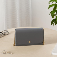 Tory Burch Emerson Flap Tory Gold Hardware Women's Shoulder Bag Black