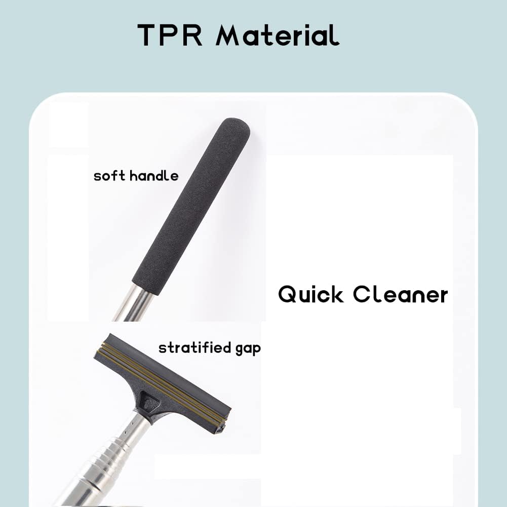 Car Side Mirror Squeegee, Retractable Telescopic Mirror Wiper, Anti-Fog & Water Cleaning Tool for Rainy & Foggy Weather, Extendable 98cm Handle, Portable Auto Mirror Cleaner 1