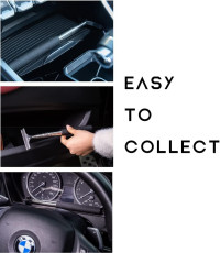 Car Side Mirror Squeegee, Retractable Telescopic Mirror Wiper, Anti-Fog & Water Cleaning Tool for Rainy & Foggy Weather, Extendable 98cm Handle, Portable Auto Mirror Cleaner 1