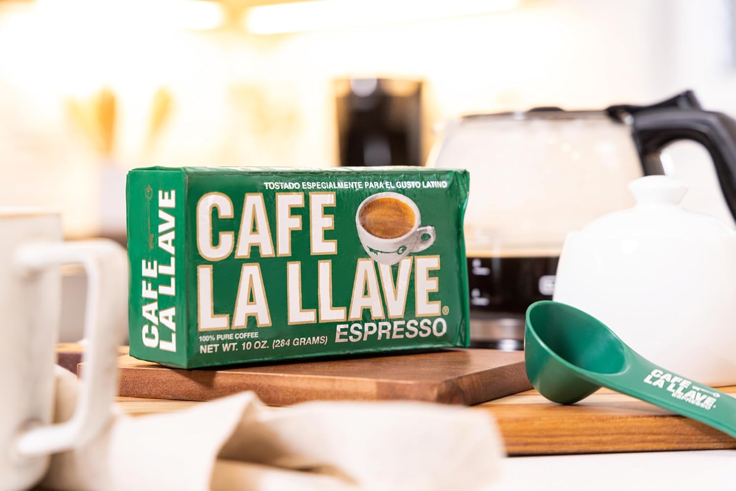 Café La Llave Espresso, Fine Grind, 10 Ounce Brick Ground Espresso 10 Ounce (Pack of 1)