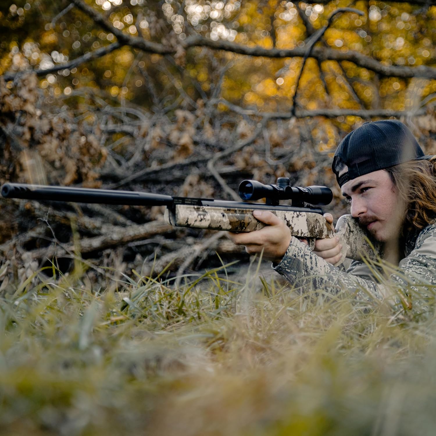 Barra Airguns 1200g Dual Caliber Pellet Rifle, Hunting Pellet Rifle, Break Barrel 1200 FPS Gas Piston .177 Cal or .22 Dual Caliber Camo