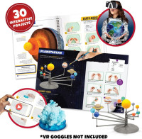 Bill Nye's VR Space Lab - Virtual Reality Kids Science Kit, Book and Interactive STEM Learning Activity Set (Materials & Book Only - Goggles Sold Separately) - for Ages 8 and Up Materials & Book Only (No Goggles)