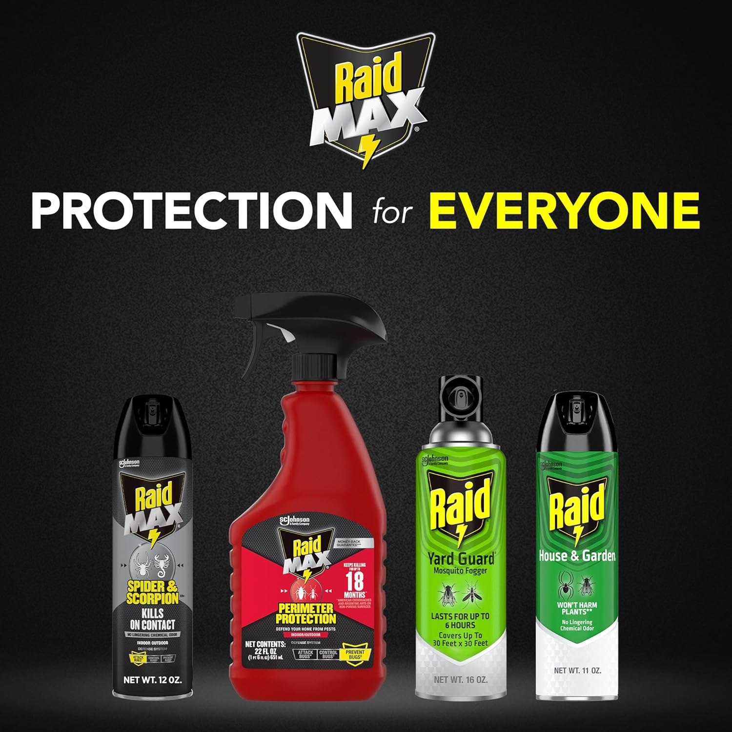 Raid Max Spider and Scorpion Killer, Kills Spiders, Scorpions, Roaches, Ants, Waterbugs, Earwigs, 12 Oz 12 Ounce (Pack of 1)