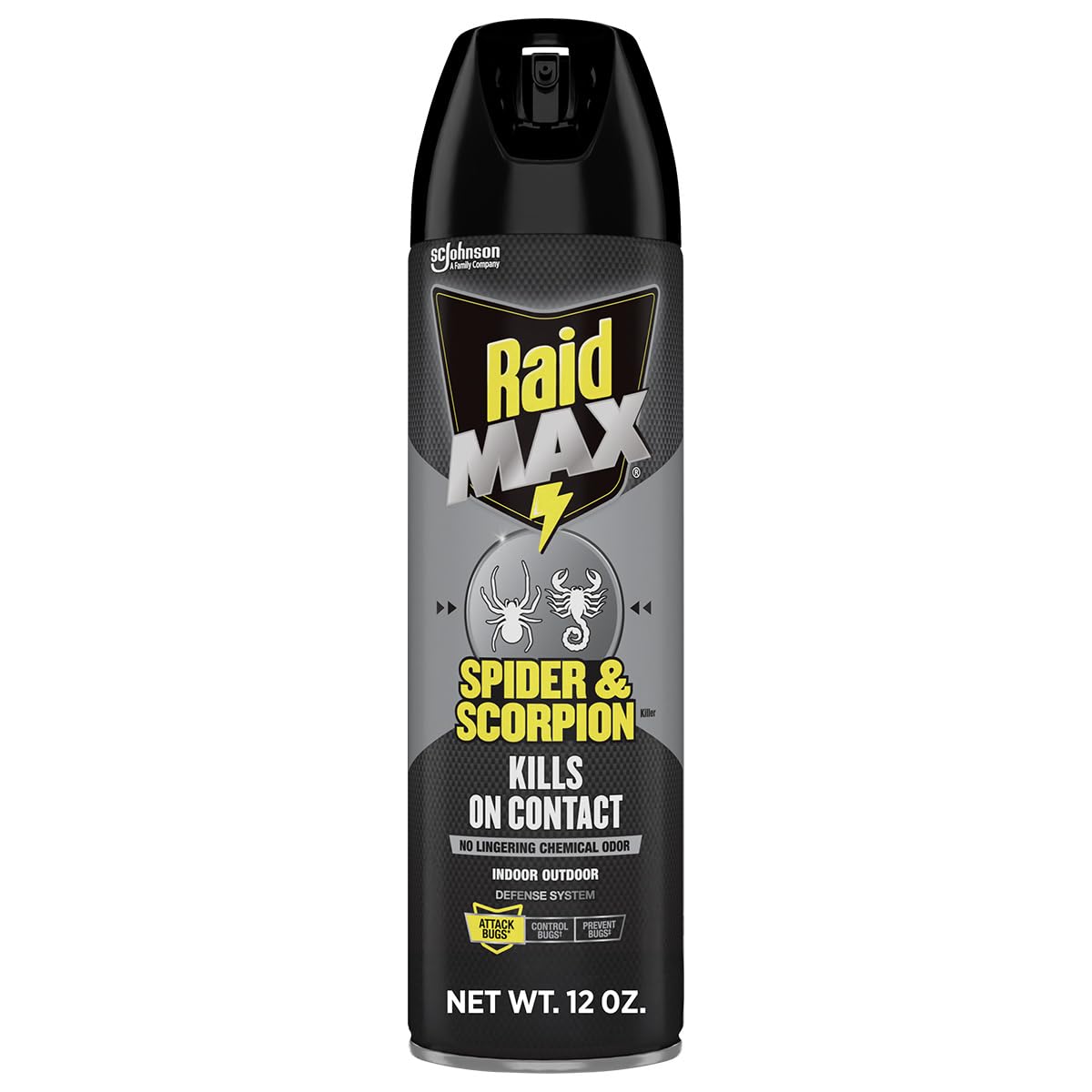 Raid Max Spider and Scorpion Killer, Kills Spiders, Scorpions, Roaches, Ants, Waterbugs, Earwigs, 12 Oz 12 Ounce (Pack of 1)