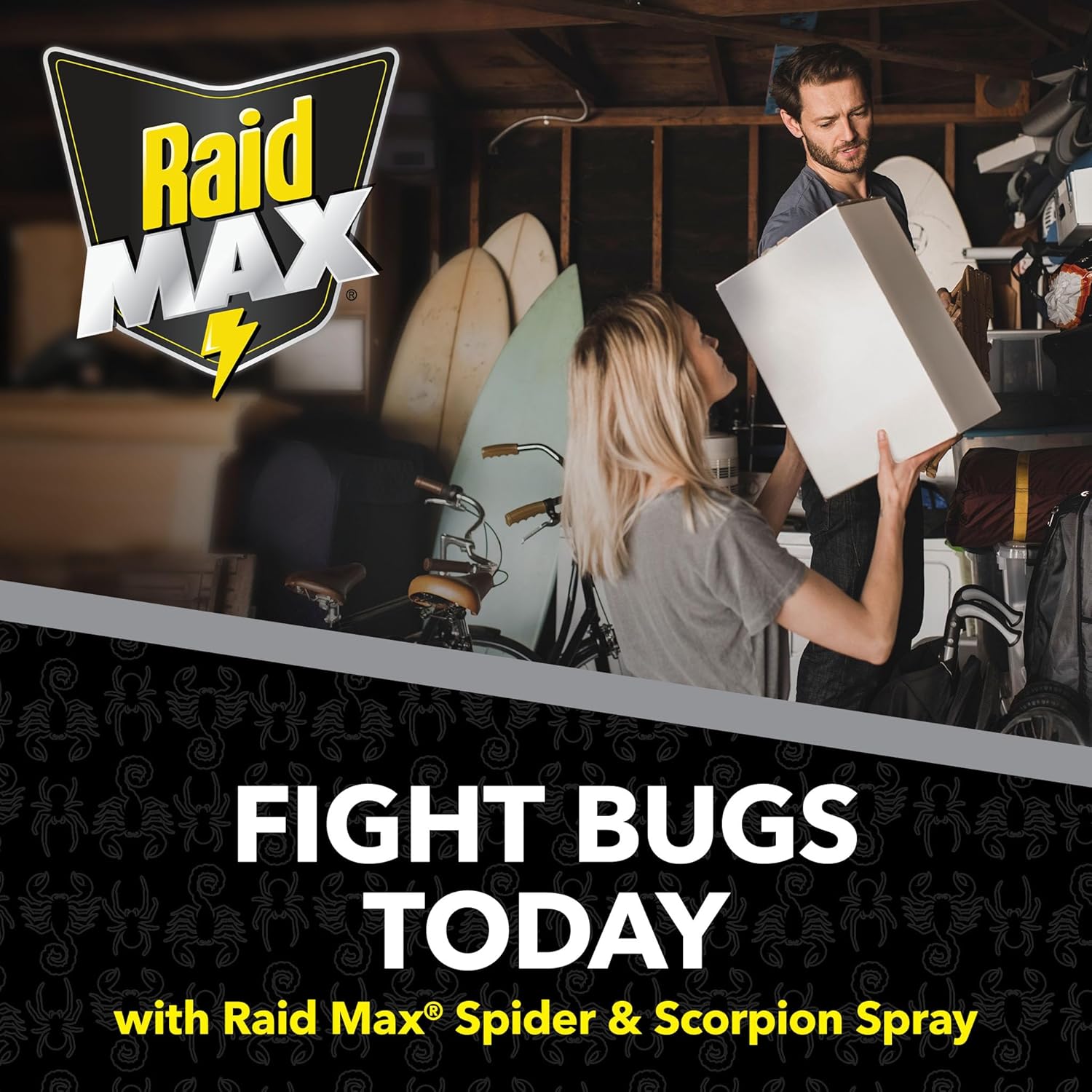 Raid Max Spider and Scorpion Killer, Kills Spiders, Scorpions, Roaches, Ants, Waterbugs, Earwigs, 12 Oz 12 Ounce (Pack of 1)