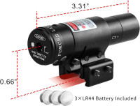 Beileshi Adjustable Dot Laser Sight Compact Tactical Red Laser Sight with Picatinny Mount Alan Wrenches for Hunting