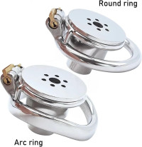 Closed Stainless Steel Chastity Cage Device with Cock Ring Male Chastity Belt Penis Cage for Men