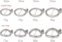 Closed Stainless Steel Chastity Cage Device with Cock Ring Male Chastity Belt Penis Cage for Men