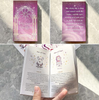 78 Tarot Cards with Guide Book - Tarot Deck Gift Set with Tarot Cloth, Chakra Stones & Tarot Bag, Purple Tarot Cards Fortune Telling Game Craft Cardboard for Beginners and Expert Readers