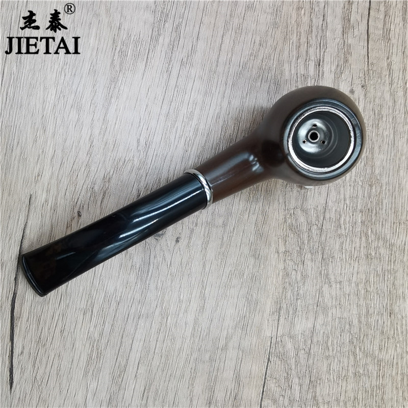 old-style detachable cleaning curved pipe circulating filter dry tobacco bag pot metal pipe pot men's gift