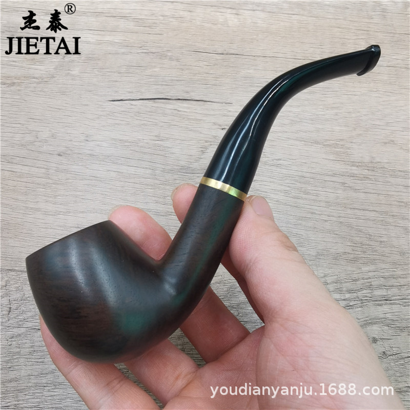 traditional ebony three-purpose dry pipe circulating filter element old-style portable man multi-purpose dry pipe insert