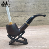 traditional ebony three-purpose dry pipe circulating filter element old-style portable man multi-purpose dry pipe insert