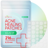 BIORICA Pimple Patches for Face, Hydrocolloid Acne Patches for Acne Treatment, Pimple Patch for all skin types, Hydrocolloid Acne Patches for face, Zit Patch (Tea Tree 216)