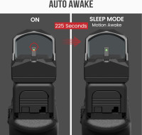 VOTATU PMD504-R Multiple Reticle Red Dot Sight Compatible with RMR Footprint and Picatinny Mount - Shake Awake 1x24mm Micro Reflex Sight 2 MOA Dot 62 MOA Circle Optic