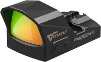 VOTATU PMD504-R Multiple Reticle Red Dot Sight Compatible with RMR Footprint and Picatinny Mount - Shake Awake 1x24mm Micro Reflex Sight 2 MOA Dot 62 MOA Circle Optic