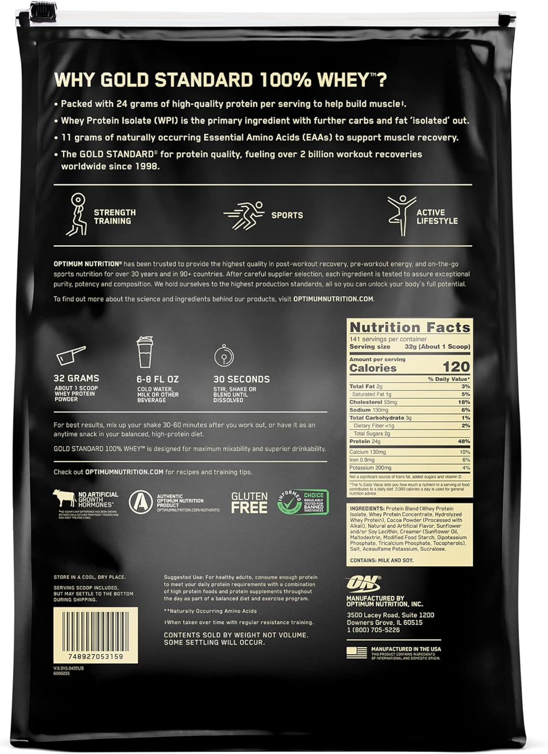 Optimum Nutrition Gold Standard 100% Whey Protein Powder, Extreme Milk Chocolate, 10 Pound (Packaging May Vary) Extreme Milk Chocolate 10 Pound (Pack of 1)