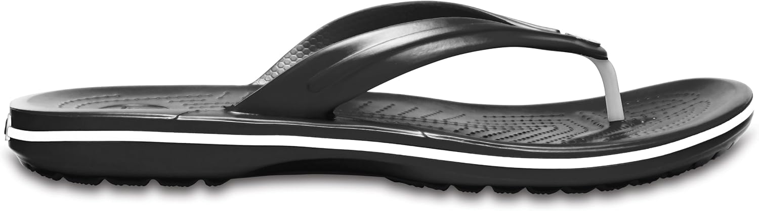 Crocs Unisex Adult Crocband Flip Flop Sandal 12 Women/10 Men Black