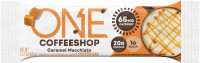 ONE Coffee Shop Caffeinated Protein Bars, Caramel Macchiato, Gluten Free with 20g Protein and 65mg of Caffeine Energy, Pantry Staples, 2.12 oz (12 Count), Packaging May Vary