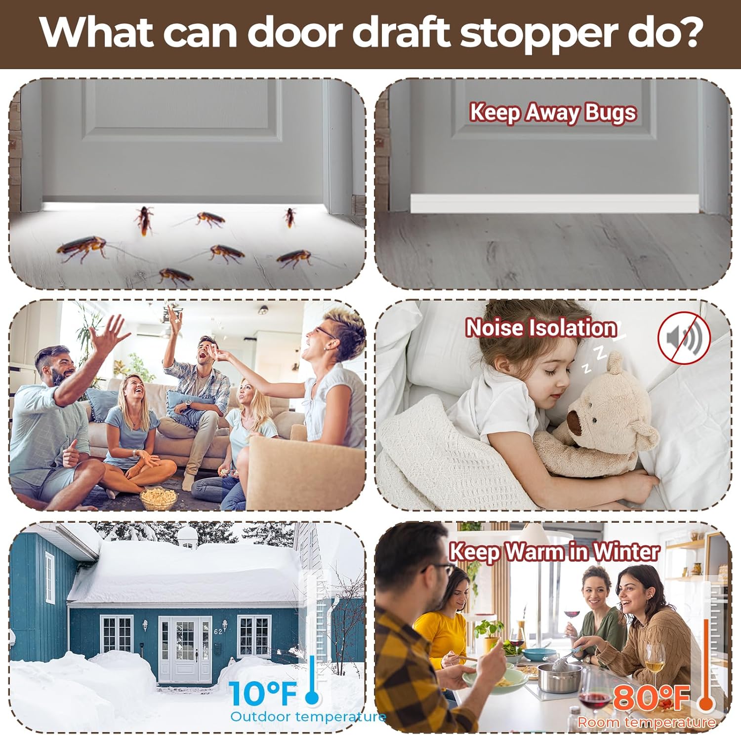Door Draft Stopper Weather Stripping: Ohuhu 39