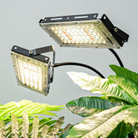 LORDEM Grow Light with Stand, Full Spectrum LED Plant Light for Indoor Plants, 200W Dual Heads Grow Lamp with Auto On/Off Timer, 3 Lighting Modes, 6 Dimmable Levels, Adjustable Tripod 15-63 inches Dual-Head Timer