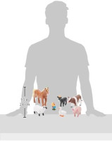 Learning Resources Jumbo Farm Animals - Horse Cow Sheep Chicken Goat Figurines, Barn Toys, Fine Motor Skills, Toddler Educational Playset, Montessori, Barnyard, Gifts For Boys and Girls