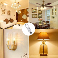 Vinaco E11 Light Bulb, 2PCS E11 Bulb Dimmable, JDE11 120V 75W Halogen Light Bulbs Long Lasting Lifespan, 2800K Warm White,T4 E11 Mini Candelabra Bulb with High Output 1150LM E11 Halogen Bulb 75.0