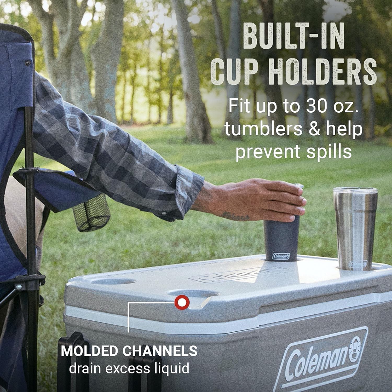 Coleman Classic Series Insulated Portable Wheeled Cooler, Leak-Resistant Outdoor Hard Cooler Keeps Ice up to 5 Days, 62-Quart 62qt Rock Grey