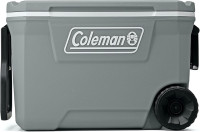 Coleman Classic Series Insulated Portable Wheeled Cooler, Leak-Resistant Outdoor Hard Cooler Keeps Ice up to 5 Days, 62-Quart 62qt Rock Grey