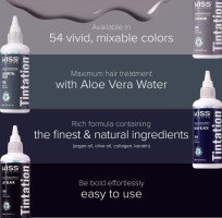 Red by Kiss Tintation Semi-Permanent Hair Color, Aloe Vera Water Based, Argan Oil, Olive Oil, Collagen & Keratin, Long-Lasting Color Dye (Mystic Silver, 5 Fl Oz)