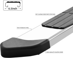 6.5 Inch Running Boards Compatible with 2017-2025 Honda Ridgeline. Ridgeline Running Boards/Ridgeline Running Boards/Ridgeline Step Bars/Ridgeline Side Steps Made with Stainless Steel.