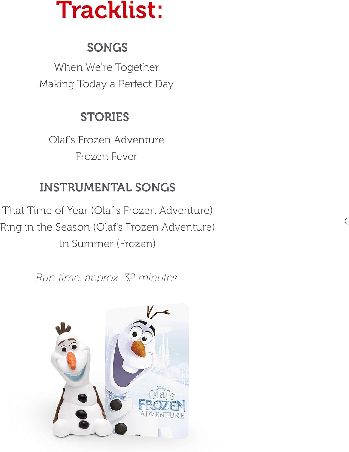 Tonies Olaf Audio Toy Figurine from Disney's Frozen