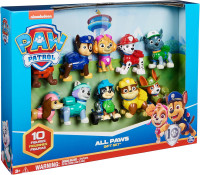 Paw Patrol, 10th Anniversary, All Paws On Deck Toy Figures Gift Pack with 10 Collectible Action Figures, Kids Toys for Ages 3 and up Toy Figures Gift Pack (10 Characters)