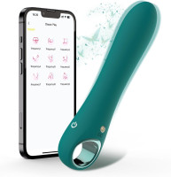G Spot Dildos Sex Toys- APP Control Vibrating Dildo Vibrator with 10 Vibrations, Female Adult Sex Toy for Women Silicone Powerful Massagers for Clitoral Vagina Nipple Stimulation(APP Green)