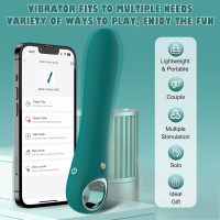 G Spot Dildos Sex Toys- APP Control Vibrating Dildo Vibrator with 10 Vibrations, Female Adult Sex Toy for Women Silicone Powerful Massagers for Clitoral Vagina Nipple Stimulation(APP Green)