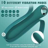 G Spot Dildos Sex Toys- APP Control Vibrating Dildo Vibrator with 10 Vibrations, Female Adult Sex Toy for Women Silicone Powerful Massagers for Clitoral Vagina Nipple Stimulation(APP Green)