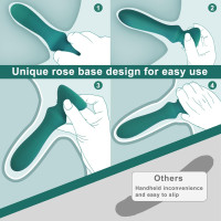 G Spot Vibrator with 10 Vibration Modes, Vibrating Dildo for Vagina and Anal Stimulation, Rose Vibrator Toy Sex Stimulator for Women, Adult Sex Toys for Solo Play or Couples