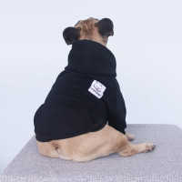 iChoue French Bulldog Frenchie Clothes Hoodies for Dogs Pug English Boston Terrier Bully Pitbull Corgi Sweatshirt Sweater Clothing - Black/XLarge Classic Hoodie Black X-Large ( 45 - 55 lbs )