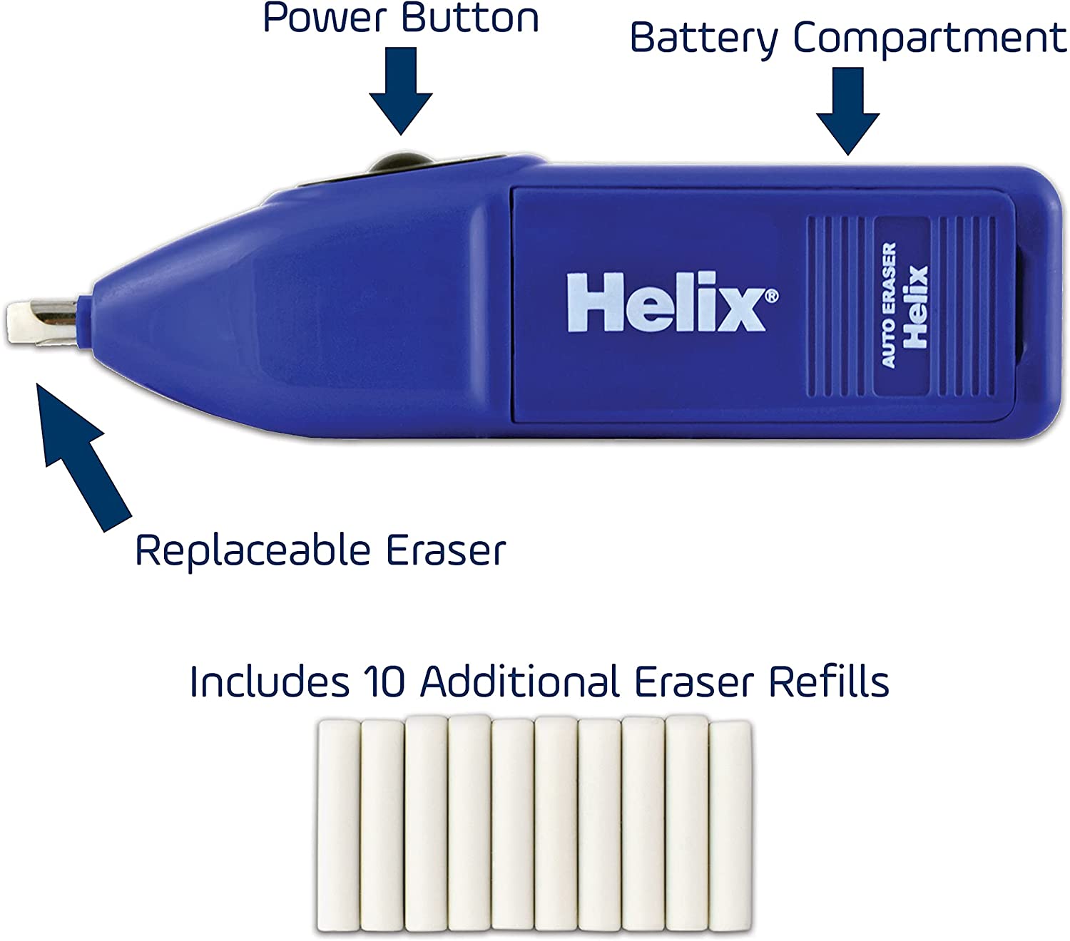 Helix Automatic Battery Powered Eraser (19060) 1 PACK