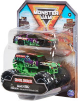 Monster Jam Official 1:64 Scale Diecast 2-Pack Monster Truck and Race Car: Grave Digger