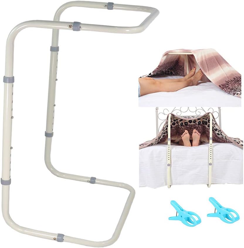 Zelen Blanket Lifter for Feet Lift Bar Sheet Riser Foot Tent Blanket Support Holder 26-34'' Adjustable Bed Cradle Assistance Device Hospital Bed Rail Accessories Leg Knee Ankle Post Surgery Recovery Standard