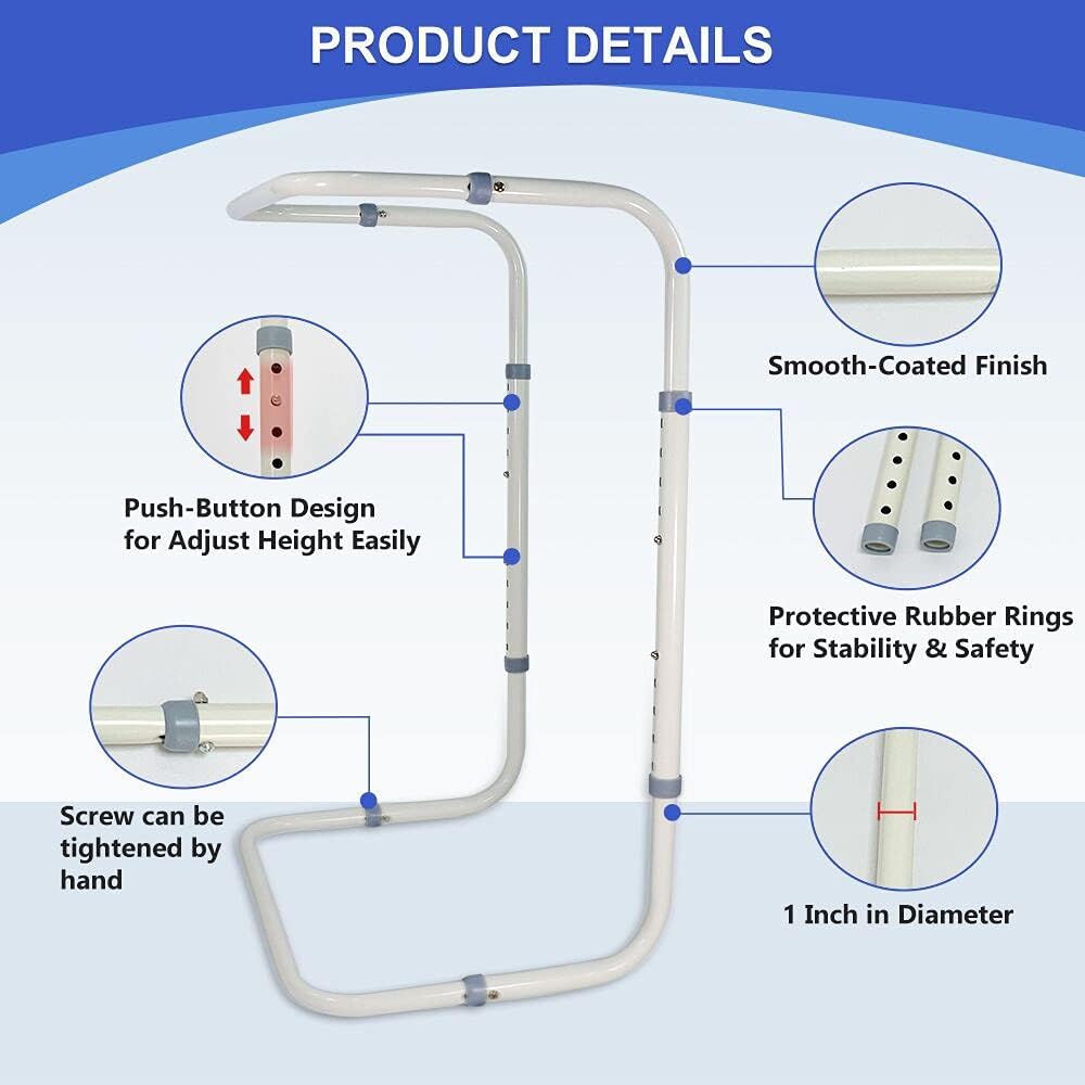 Zelen Blanket Lifter for Feet Lift Bar Sheet Riser Foot Tent Blanket Support Holder 26-34'' Adjustable Bed Cradle Assistance Device Hospital Bed Rail Accessories Leg Knee Ankle Post Surgery Recovery Standard