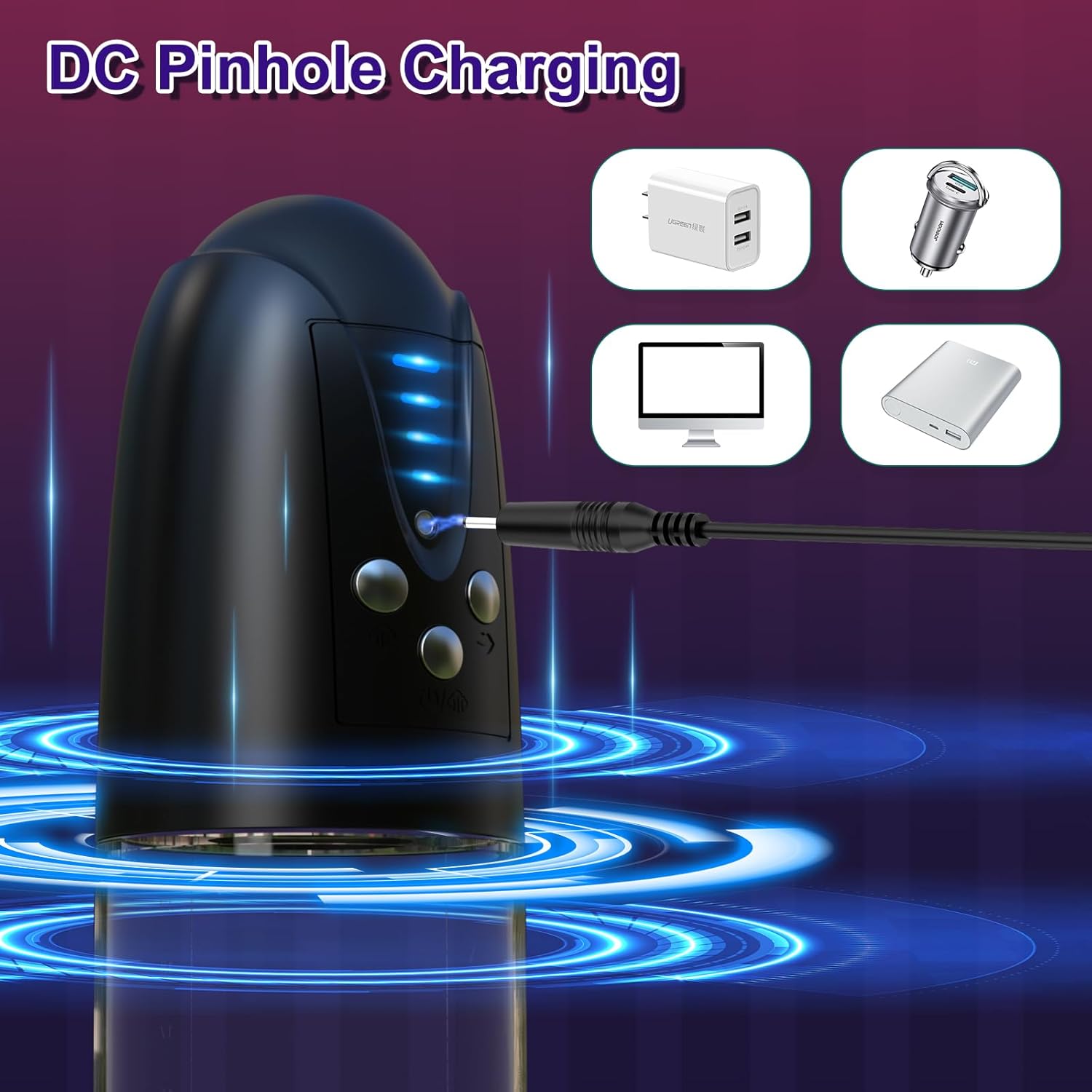 Electric Penis Enlarger Vacuum Pump - Adult Toys Male Masturbator Penis Enlargement Extend Pumps Air Pressure Device Stimulator with 4 Suction Modes, Adult Sex Toys & Games Pumps & Enlargers for Men
