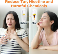 Tarbust 144 Cigarette Filters That Remove Tar and Chemicals, Reusable Filter Tips, Tar Blockers, Smart Filters for Cigarettes Tips, Regular & King Size